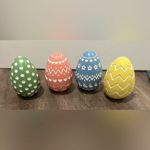 Colorful Resin Easter Eggs- Set of 4- NWT
